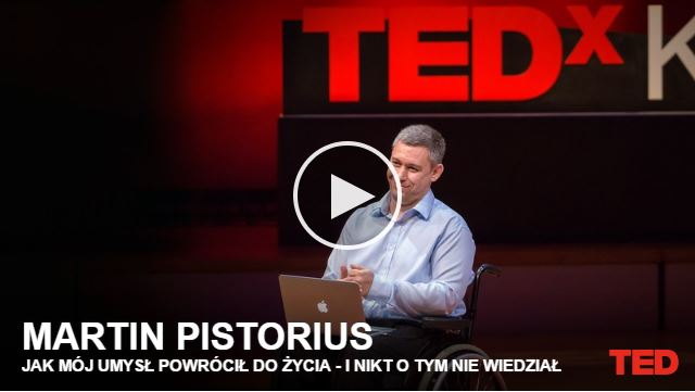 Martin Pistorius podczas konferencji TED